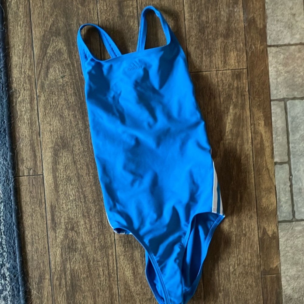 Adidas light blue racing suit